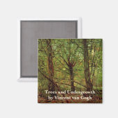 Bomen en ondergroei door Vincent van Gogh Magneet (Voorkant / Achterkant)