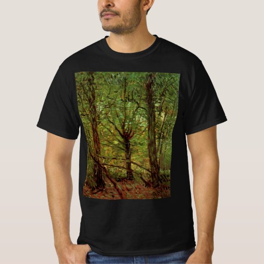 Bomen en ondergroei door Vincent van Gogh T-shirt (Voorkant)