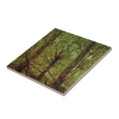 Bomen en ondergroei door Vincent van Gogh Tegeltje (Zijkant)