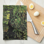 Bomen en ondergroei door Vincent van Gogh Theedoek (Quarter Fold)