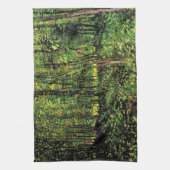 Bomen en ondergroei door Vincent van Gogh Theedoek (Verticaal)