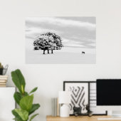 bomen en paarden poster (Thuiskantoor)