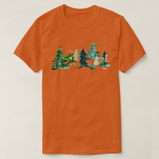 Bomen en pijnbomen t-shirt (Design voorkant)