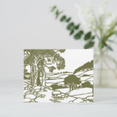 Bomen en platteland briefkaart (Staand voorkant)