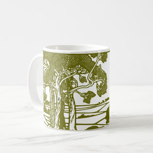 Bomen en platteland koffiemok (Voorkant links)