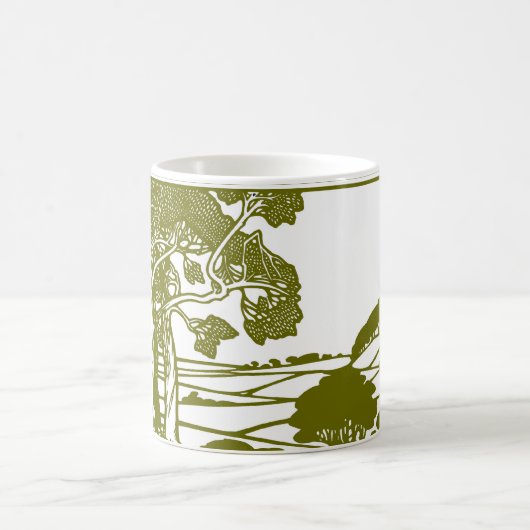 Bomen en platteland koffiemok (Center)