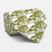 Bomen en platteland stropdas (Opgerold)