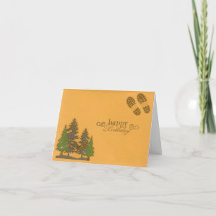 Bomen en Prints Verjaardag Kaart
