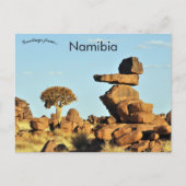 Bomen en rotsen in Namibië Briefkaart (Voorkant)