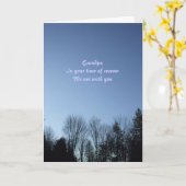 Bomen en Sky- Grandpa Sympathie Kaart (Gele Bloem)