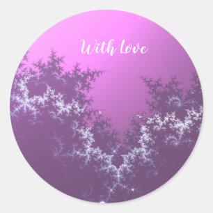 Bomen en Sky Mandelbrot Ronde Sticker