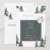 Bomen en sneeuwblauw Baby Het is koude buitenkant  Kaart (Voorkant / Achterkant)