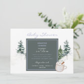 Bomen en sneeuwblauw Baby Het is koude buitenkant  Kaart (Staand voorkant)