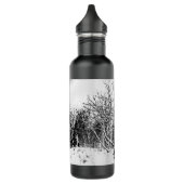 Bomen en sneeuwscène, zwart en wit roestvrij St. Waterfles (Links)