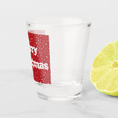 Bomen en Sneeuwvlokken Kerst Shotglas Shot Glas (Rechts)
