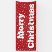 Bomen en Snowflakes kerstbanner Spandoek (Verticaal)