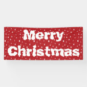 Bomen en Snowflakes kerstbanner Spandoek (Horizontaal)