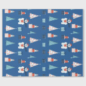 Bomen en Snowmen die papier verpakken (Vlak)