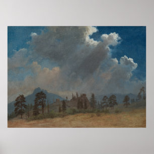 Bomen en Stormen wolken Poster