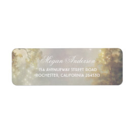 Bomen en String Lights Rustieke dromerige bruiloft Etiket