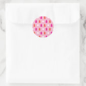 Bomen en Twinkels Oranje en Roze Sticker (Tas)