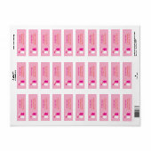 Bomen en Twinkels Roze Retouradreslabel Etiket (Full Sheet)