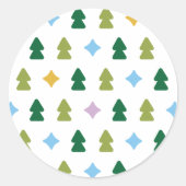 Bomen en Twinkles Multi-Kleur Sticker (Voorkant)