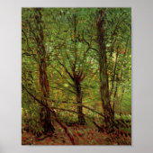 Bomen en undergrowth Van Gogh Fine Art Poster (Voorkant)