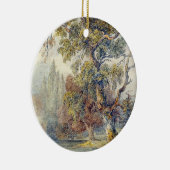 Bomen en vijver (door John Ruskin) Keramisch Ornament (Rechts)