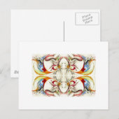 Bomen en vogelfantasie briefkaart (Voorkant / Achterkant)