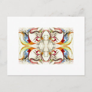 Bomen en vogelfantasie briefkaart