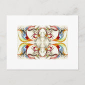 Bomen en vogelfantasie briefkaart (Voorkant)