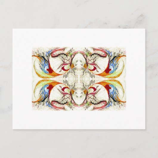 Bomen en vogelfantasie briefkaart (Voorkant)