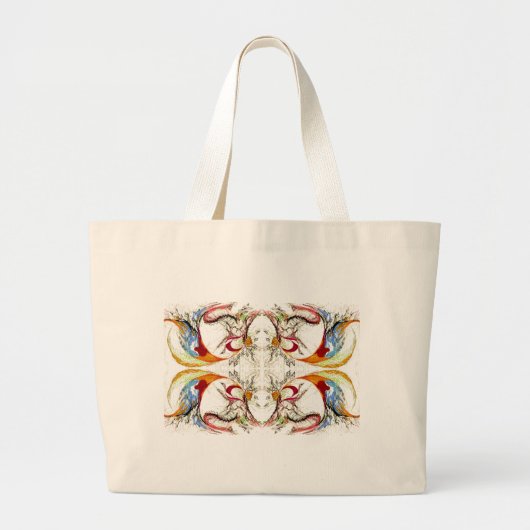 Bomen en vogelfantasie grote tote bag (Voorkant)