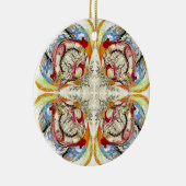 Bomen en vogelfantasie keramisch ornament (Rechts)