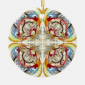 Bomen en vogelfantasie keramisch ornament (Voorkant)