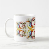 Bomen en vogelfantasie koffiemok (Links)