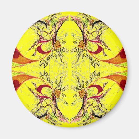 Bomen en vogelfantasie magneet (Voorkant)