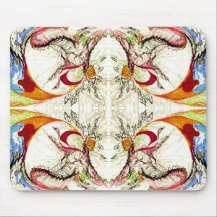 Bomen en vogelfantasie muismat