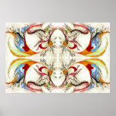 Bomen en vogelfantasie poster (Voorkant)