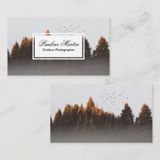 Bomen en vogels visitekaartje (Voorkant / Achterkant)