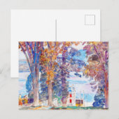 Bomen en water van Childe Hassam Briefkaart (Voorkant / Achterkant)