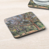 Bomen en Weg, Postimpressionistisch Landschap Bier Onderzetter (Linkerzijde)