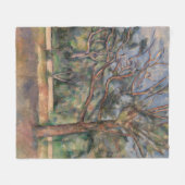 Bomen en Weg, Postimpressionistisch Landschap Fleece Deken (Voorkant (Horizontaal))