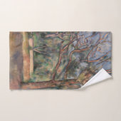 Bomen en Weg, Postimpressionistisch Landschap Handdoek (Handdoek)