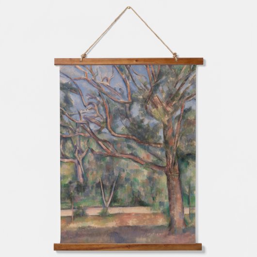 Bomen en Weg, Postimpressionistisch Landschap Hangend Wandkleed (Voorkant)