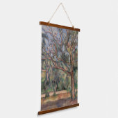 Bomen en Weg, Postimpressionistisch Landschap Hangend Wandkleed (Gebogen)