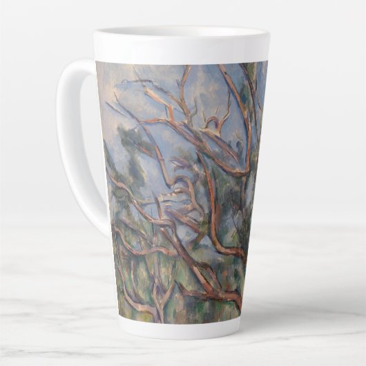 Bomen en Weg, Postimpressionistisch Landschap Latte Mok (Linkerhoek)