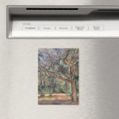 Bomen en Weg, Postimpressionistisch Landschap Magneet (Insitu (Vaatwasser))