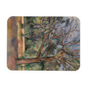Bomen en Weg, Postimpressionistisch Landschap Magneet (Horizontaal)